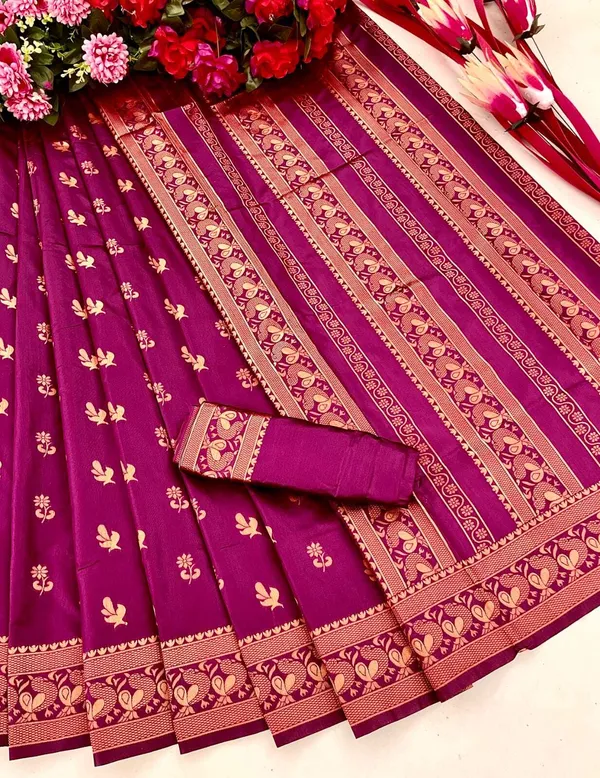 Purple_Woven_Banarasi_Jacquard_Saree_(Purple)